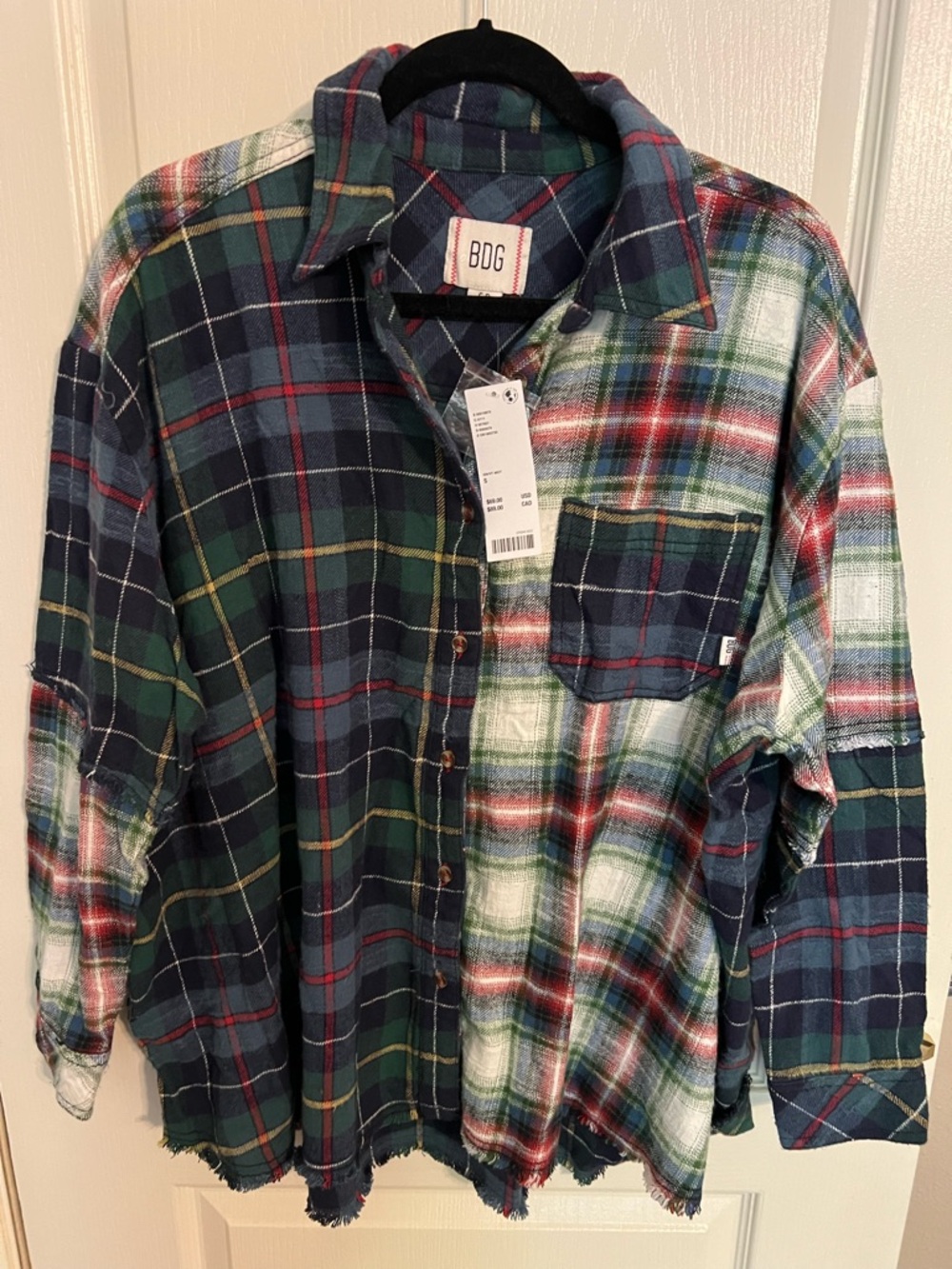 Urban Outfitters BDG One Way Or Another Plaid Flannel Buttondown NWT Size S - Picture 4 of 6